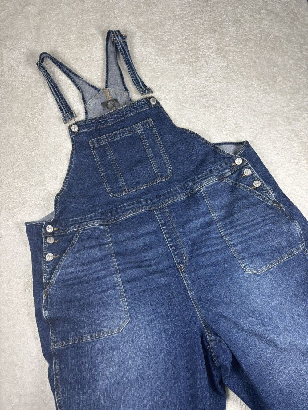 Torrid Women's Blue Denim Jean Bib Overalls Plus Size, Medium Wash 20S
